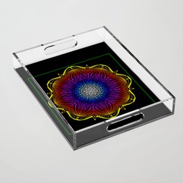 Gypsy Carnival Lights Mandala Acrylic Tray