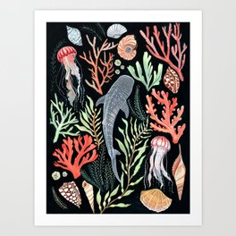 Whale shark Art Print