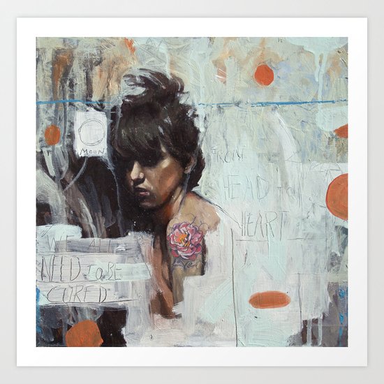 From head to heart Art Print