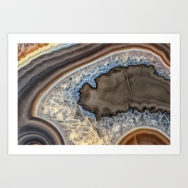 Crystals in Agate 4893 Art Print