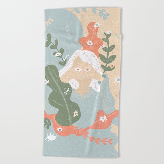 Your Eyes Are Following Me Beach Towel