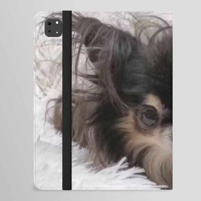 Little And Adorable Black And Beige Doggy iPad Folio Case