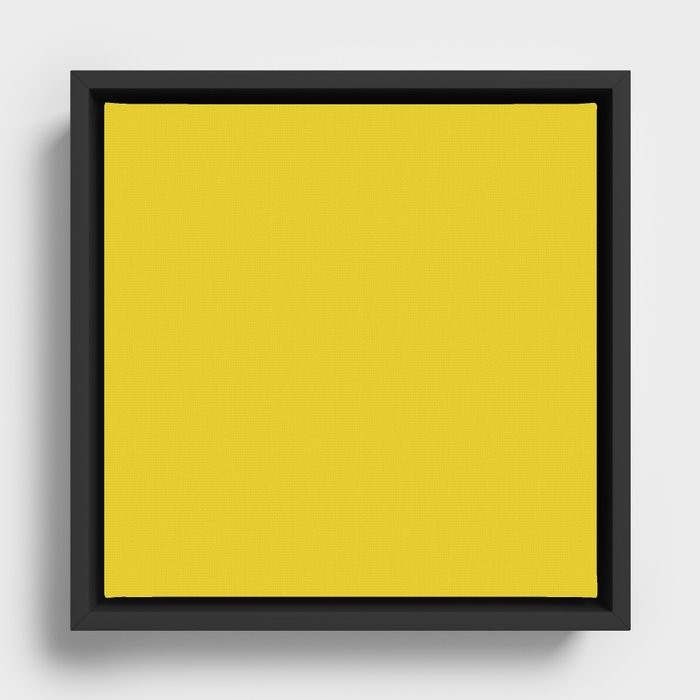 Lemon Gelato Yellow Framed Canvas