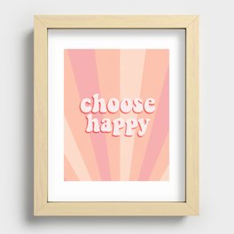 Choose Happy Quote Recessed Framed Print