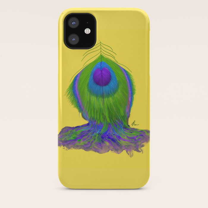 Melting Peacock Feather Concept Painting Iphone Case By