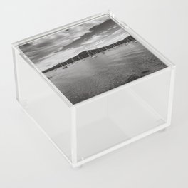Hawksbury River, Black and White Landscape, Australia Acrylic Box