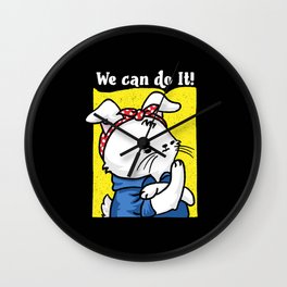 We can do it Easter Bunny Wall Clock