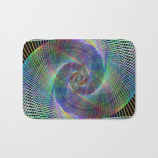 Fractal spiral Bath Mat