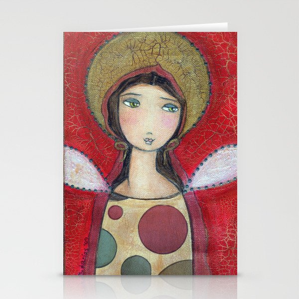 Angel Girl II by Flor Larios Stationery Cards