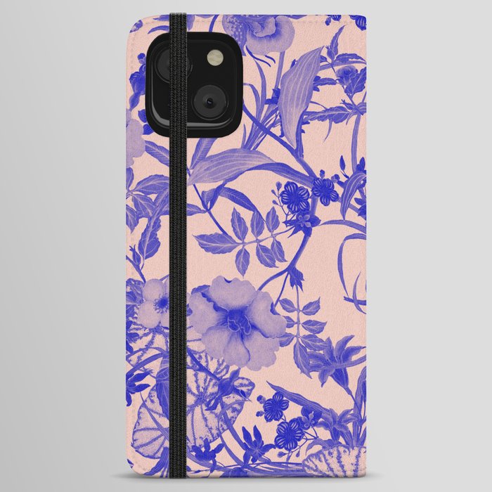 Soft Floral Botanical Pattern iPhone Wallet Case