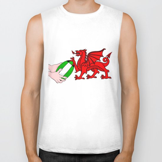 Wales Rugby Flag Biker Tank