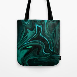 Teal Liquefy Pattern Tote Bag