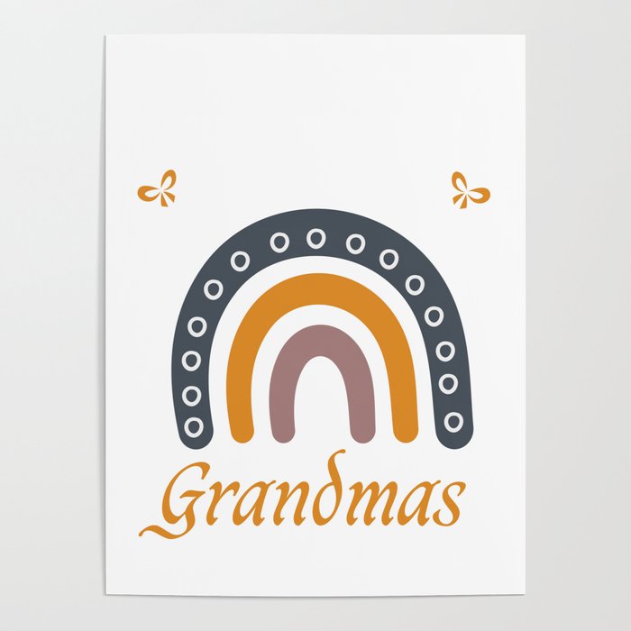 Funny Grandmas Announcement Quote, Cool Grandma Mother's Day Poster