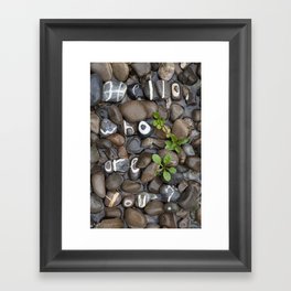Real Stones Font Steambed Framed Art Print