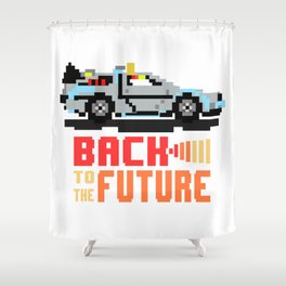 Back to the future: Delorean Shower Curtain