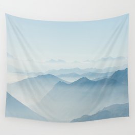 Blue mountain Wall Tapestry