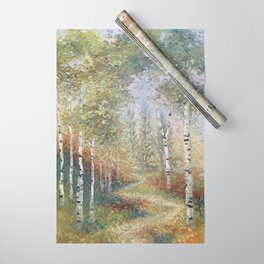Birch Among the Pines Wrapping Paper