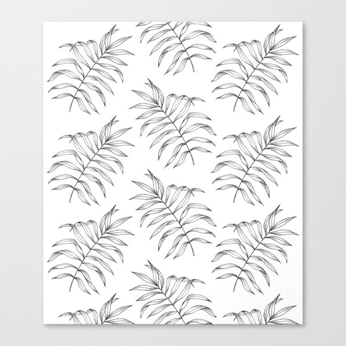 Palm Leaves Pattern Canvas Print