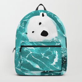 Playful Polar Bear In Turquoise Water Design Backpack | Animal, Bearlovers, Uniquepattern, Abstractdesign, Abstractdecor, Summerdesign, Abstractillustration, Uniquedesign, Abstractpattern, Polarbear 