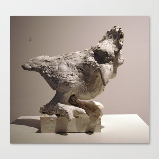 Plaster Rooster Canvas Print