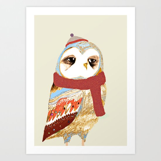 Winter Owl Art Print