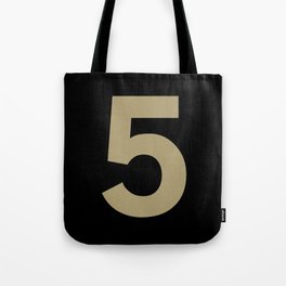 Number 5 (Sand & Black) Tote Bag