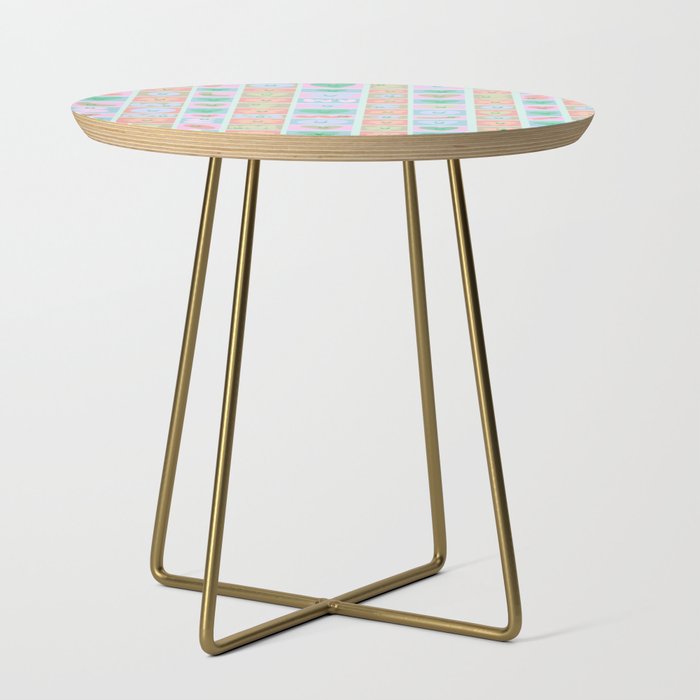 Love Candies - Pastel Blue and Coral Side Table