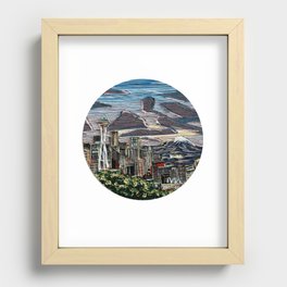 Seattle in the Spring Recessed Framed Print