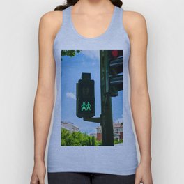 0000340 Traffic light supports the  LGBQT community in Madrid Spain 3443 Tank Top