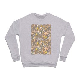 Wild Bohemian Floral Coffee Pattern 1 Crewneck Sweatshirt