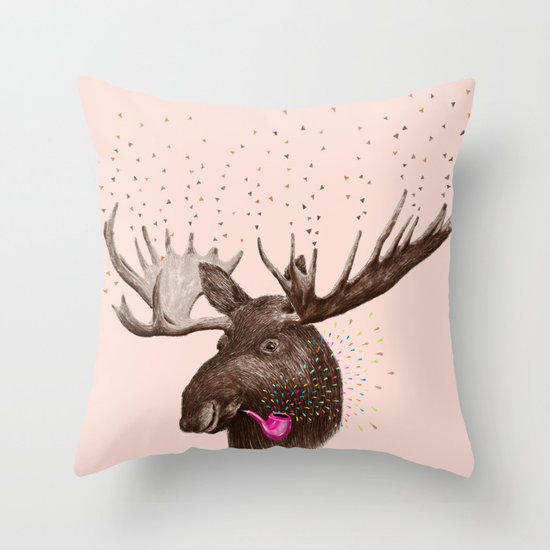 Moose III Throw Pillow