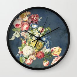Floral Tribute to Louis McNeice Wall Clock | Roses, Floral Art, Nature, Anipani, Vintage Flowers, Painting, Watercolor, Vintageretro, Floral Illustration, Botanical 