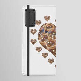 Coffee Heart Bubbles Android Wallet Case