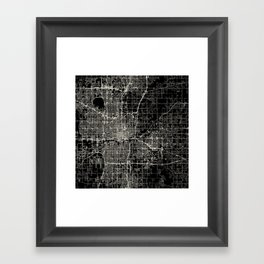 Oklahoma City Map, USA Framed Art Print