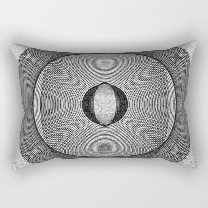 Blended circles in black and white 3 Rectangular Pillow