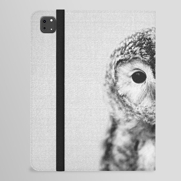 Baby Owl - Black & White iPad Folio Case