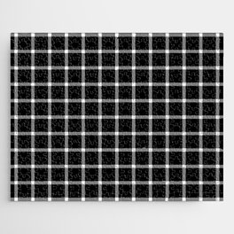 Classic Gingham Black and White - 05 Jigsaw Puzzle