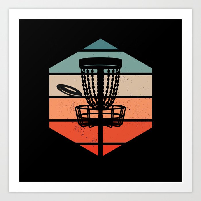Disc Golf Retro Art Print