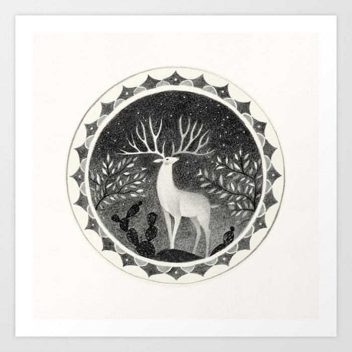 resonance - deer Art Print