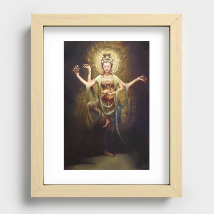 Quan Yin, The Mother and Goddess of Compassion  Recessed Framed Print