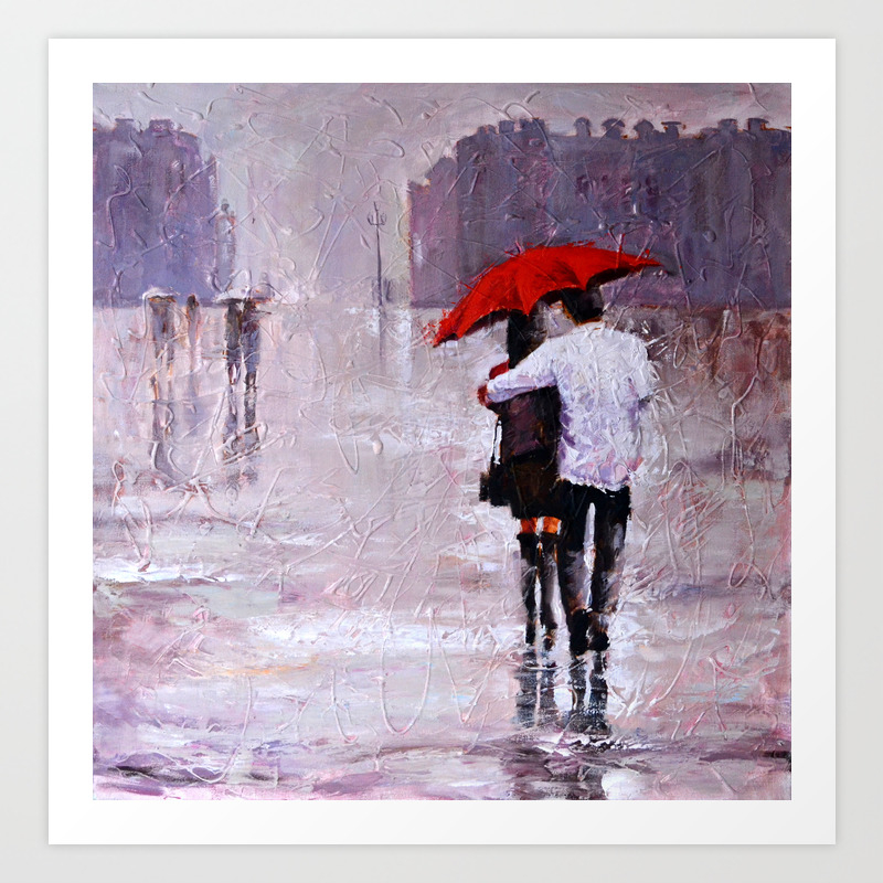 Walk Under The Rain Art Print By Cec Society6 Walk Under The Rain Art Print By Cec Society6
