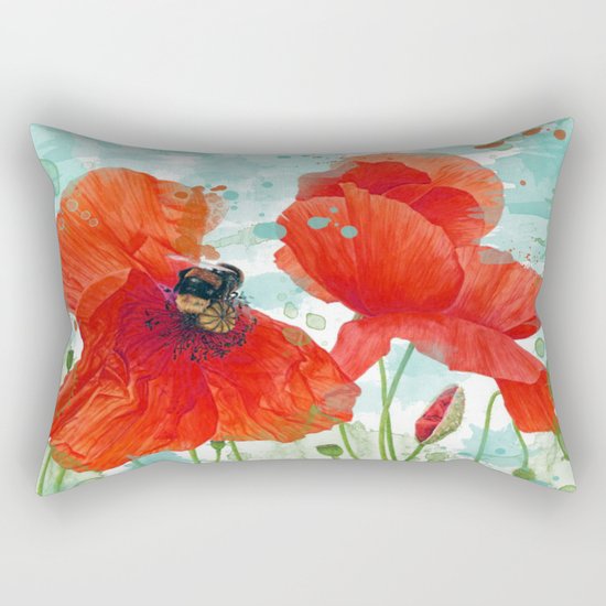 Poppies 02 Rectangular Pillow