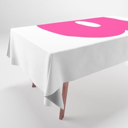 q (Dark Pink & White Letter) Tablecloth