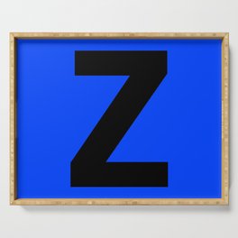 Letter Z (Black & Blue) Serving Tray