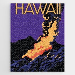 Hawaii Vintage vacation print. Jigsaw Puzzle