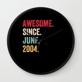 Awesome Since June 2004 Birthday Wall Clock