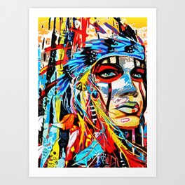 colorful native  Art Print