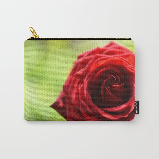 Red rose in LOVE - Roses- Valentine Carry-All Pouch
