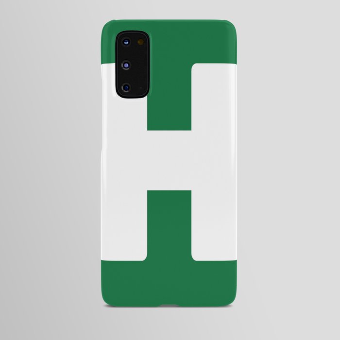 H (White & Olive Letter) Android Case