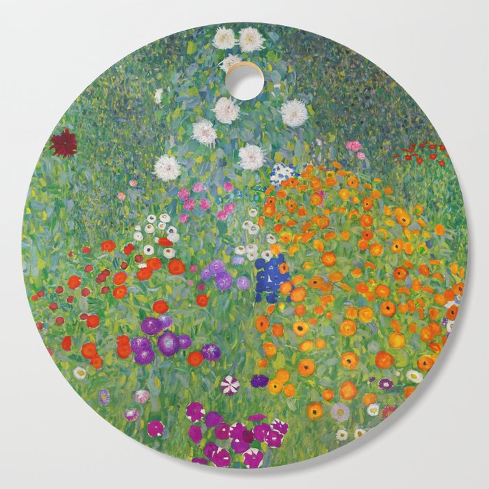 Gustav Klimt Flower Garden Floral Art Nouveau Cutting Board